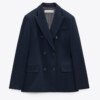 Women's Fashion Slim Double-breasted Blazer Straight-leg Pants - Image 2