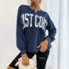 Fashion Long Sleeve Letter Sweater - Image 3