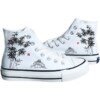 Chinese Style Canvas Shoes Retro Landscape Painting Lotus Pond Bamboo Forest Student High-top Board Shoe - Image 7