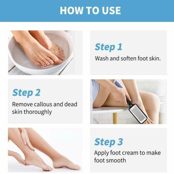 Foot Rasp File Callus Remover Pedicure Tool Dead Hard Skin Scraper Scrubber Tool - Image 10