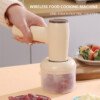 2 In 1 Electric Garlic Chopper USB Rechargeable Vegetable Chili Meat Ginger Masher Handheld Multipurpose Kitchen Gadgets - Image 8