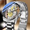 Men Watch Skeleton Automatic Quartz Watch Gold Skeleton Vintage Man Watch Mens Watches Top Brand Luxury - Image 5
