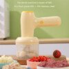 2 In 1 Electric Garlic Chopper USB Rechargeable Vegetable Chili Meat Ginger Masher Handheld Multipurpose Kitchen Gadgets - Image 7