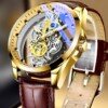 Men Watch Skeleton Automatic Quartz Watch Gold Skeleton Vintage Man Watch Mens Watches Top Brand Luxury - Image 7