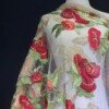 Multicolor Gold Thread Flower Mesh Embroidered Lace Fabric - Image 10