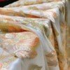 Multicolor Gold Thread Flower Mesh Embroidered Lace Fabric - Image 2