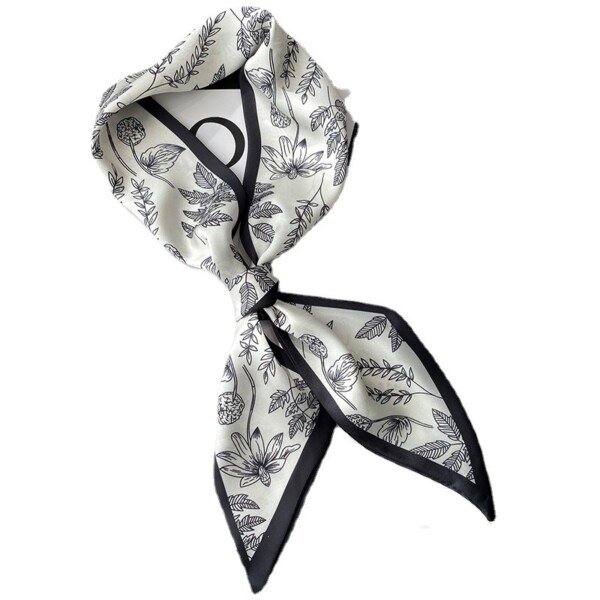 Women's French-style Printed Long Silk Scarf - Image 3